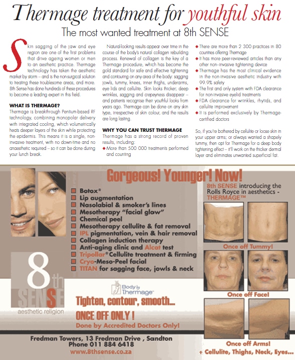 8th Sense -JUN article LONGEVITYThermage treatment for youthful skin - Dr. NedicLatest News